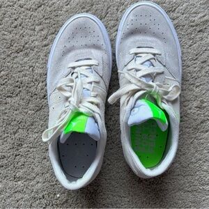 Jordan Women's White and Green Sneakers